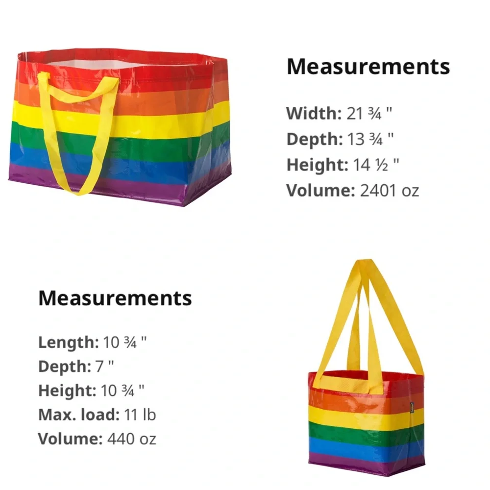 Multicolored Striped Pride Shopping 🛍 Bags - Picture 2 of 10